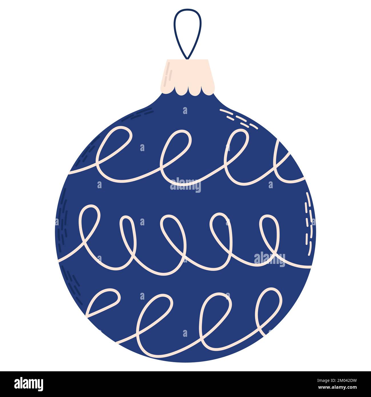Christmas toy and ball in vintage style. Christmas ornament Stock