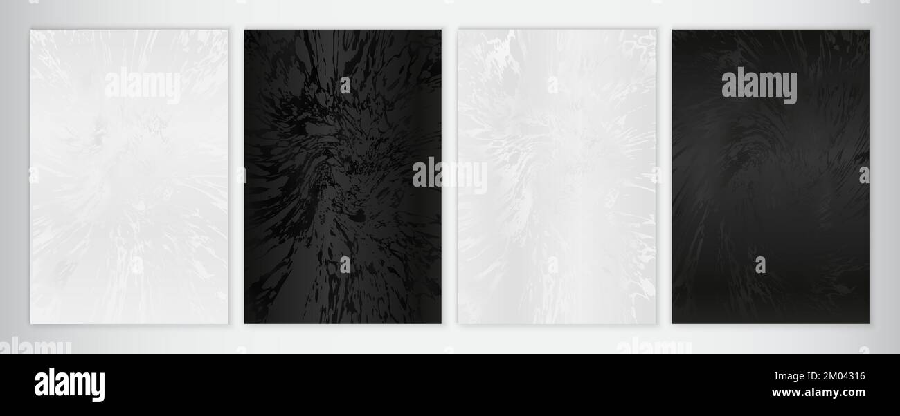 Black and White Elegant Abstract Marble Texture Background Stock Vector