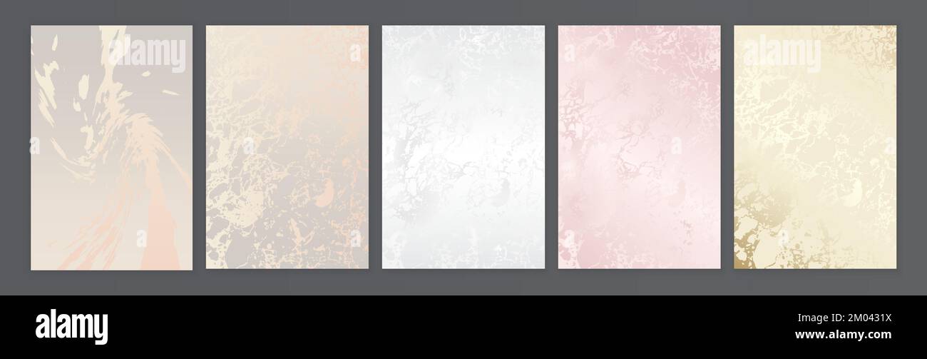 Light Abstract Texture Set in Pastel Colors. Wedding Invitation Background Stock Vector