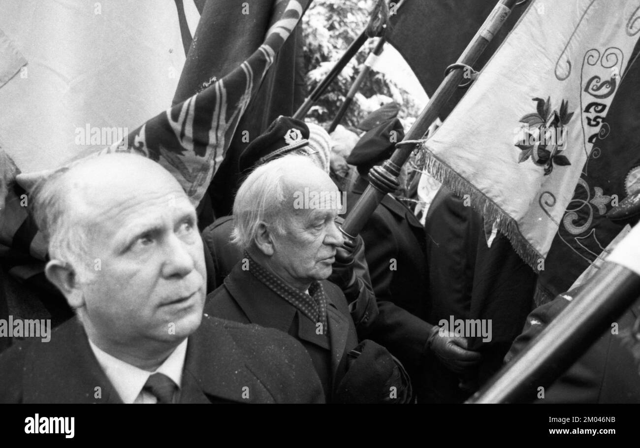 The funeral of Grand Admiral Karl Doenitz, a Hitler confidant who was convicted as a war criminal by the Nuremberg court martial, turned into a manife Stock Photo