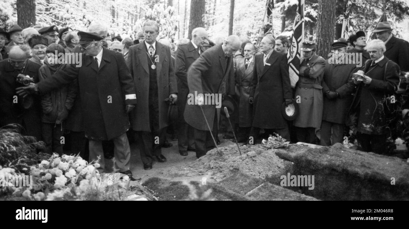 The funeral of Grand Admiral Karl Doenitz, a Hitler confidant who was