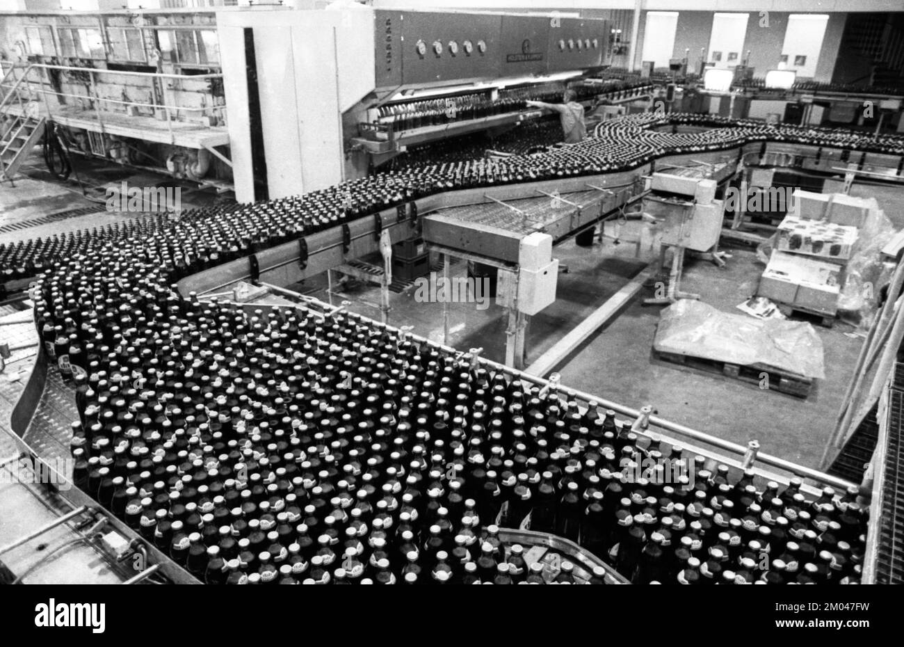 Beer production at the Dortmunder Aktien-Brauerei (DAB) on 29.07.1975 ...
