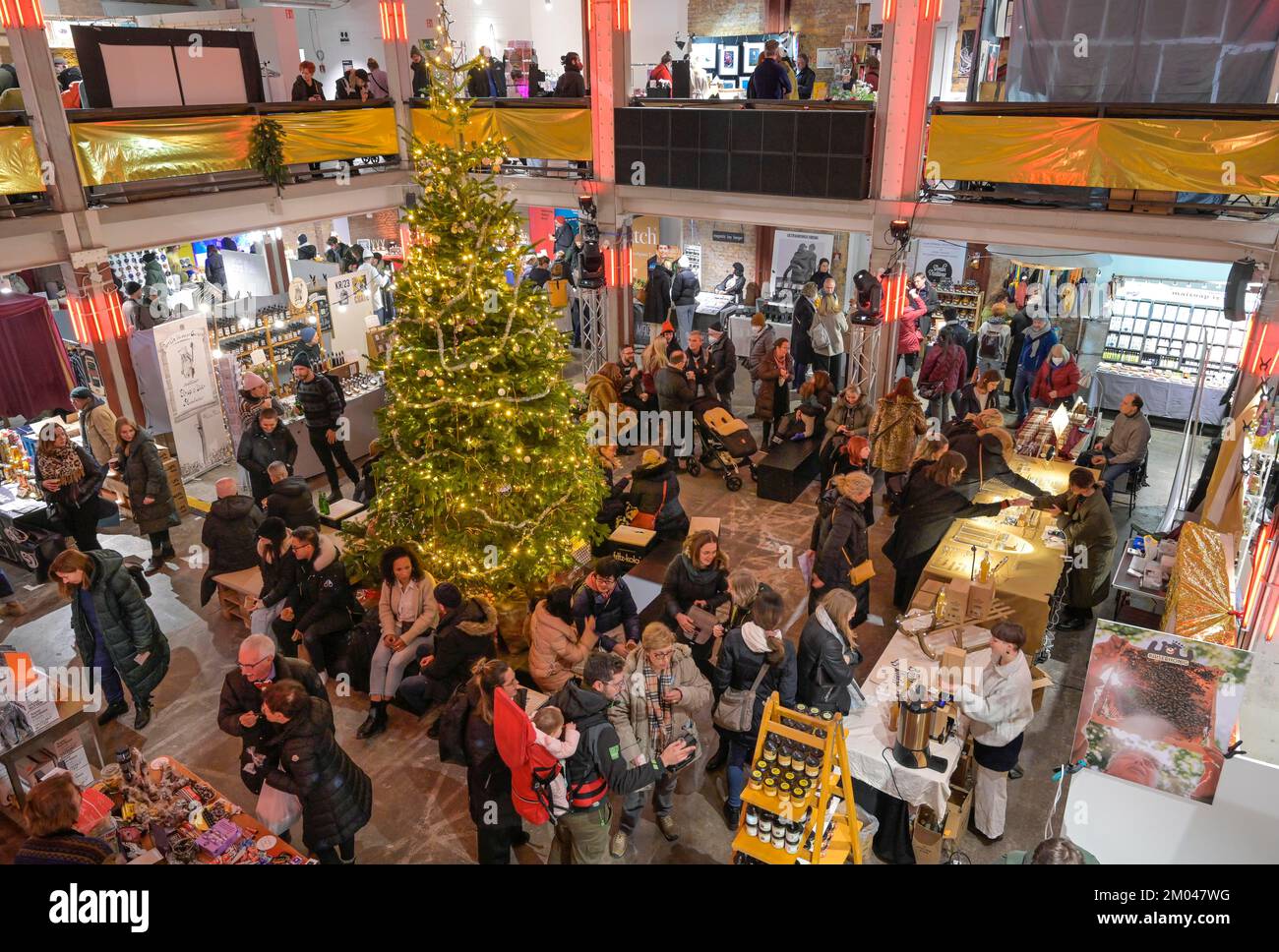 Weihnachtsrodeo 2022, Kühlhaus, Luckenwalder Straße, Kreuzberg, Berlin, Deutschland Stock Photo