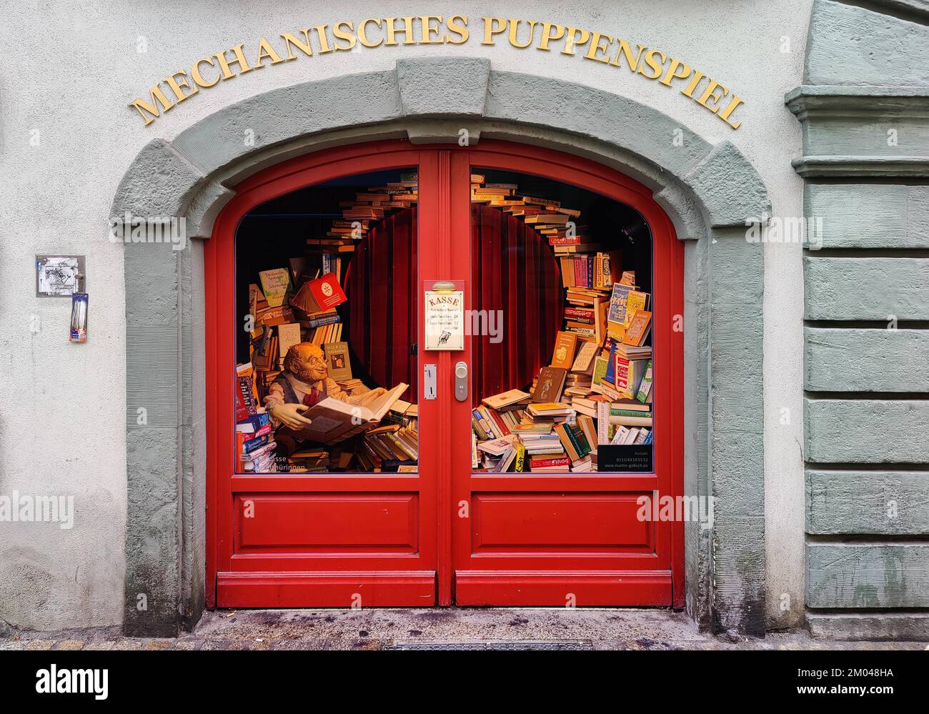 Mechanical puppet show, Erfurt, Thuringia, Germany, Europe Stock Photo