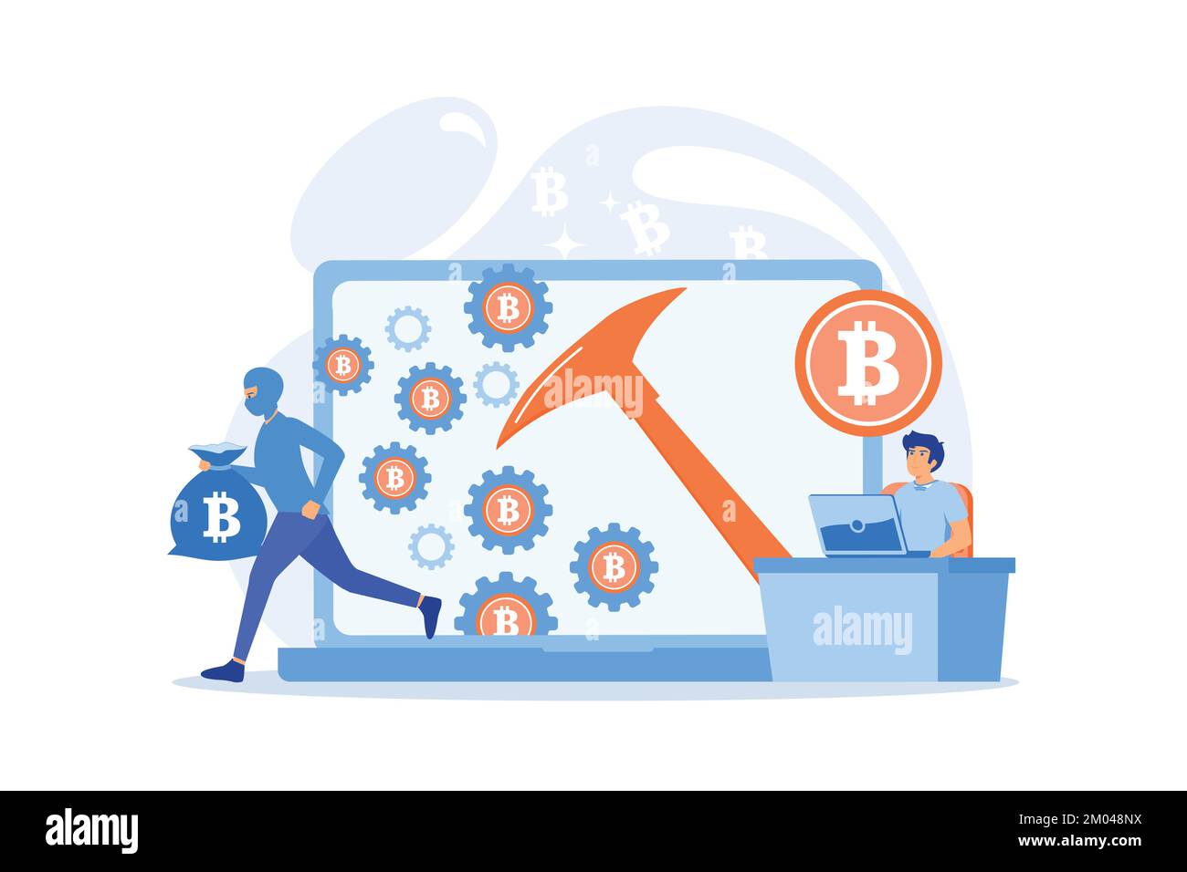 Bitcoin mining business color Cut Out Stock Images & Pictures - Alamy