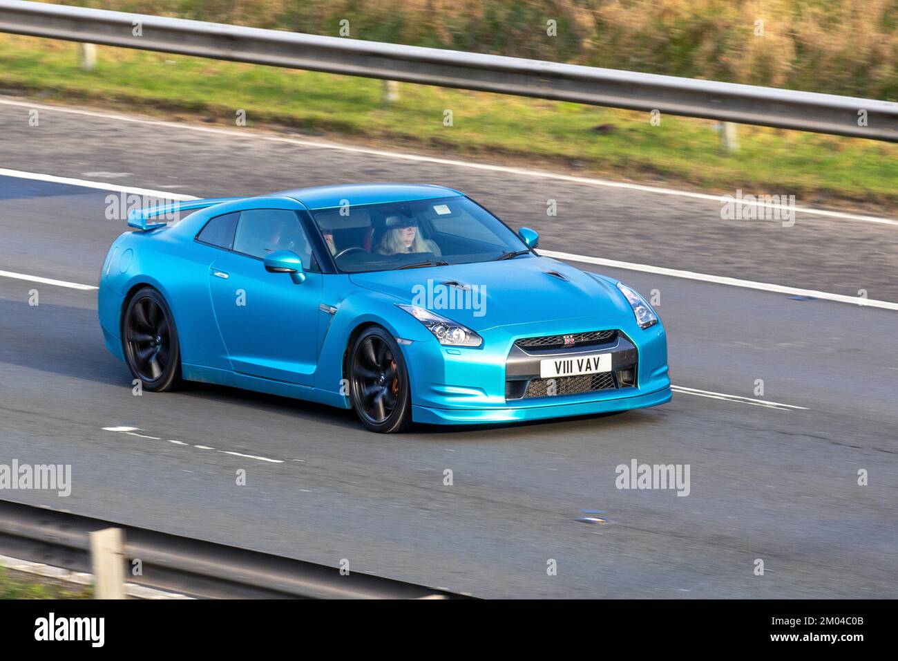 2011 Blue NISSAN GT-R Black Edition S-A 3799cc Petrol 6 speed automatic Stock Photo