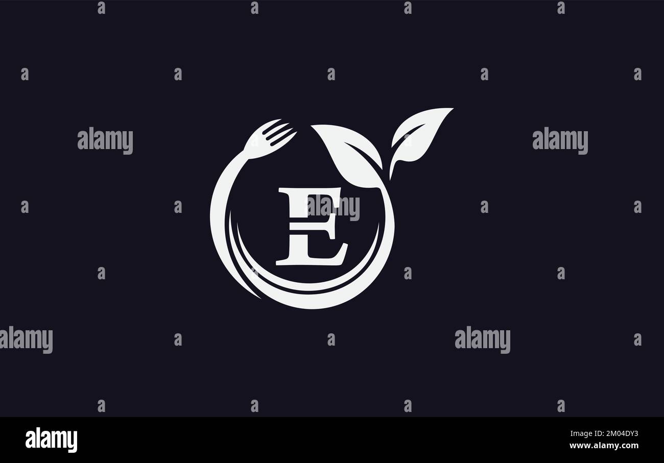 Green leaf nature with spoon and healthy logo design vector spoon fork ...