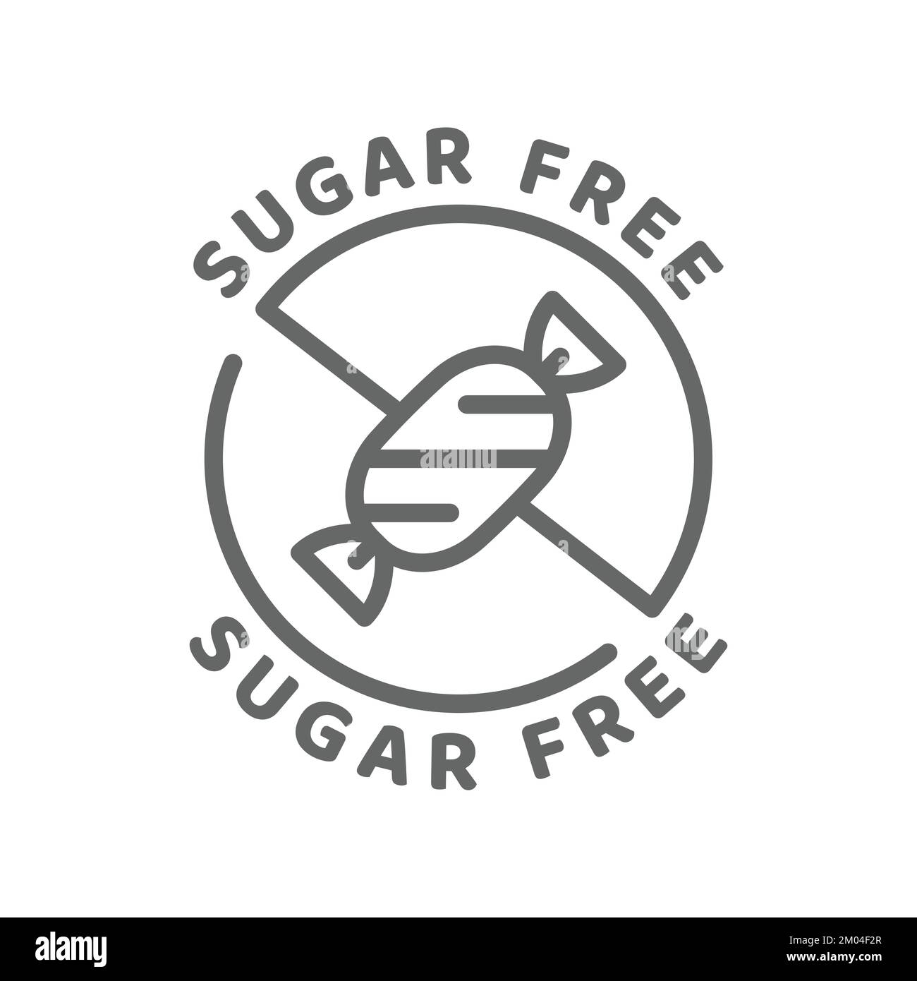 Sugar free vector icon. Ingredients label badge, no sugar. Stock Vector
