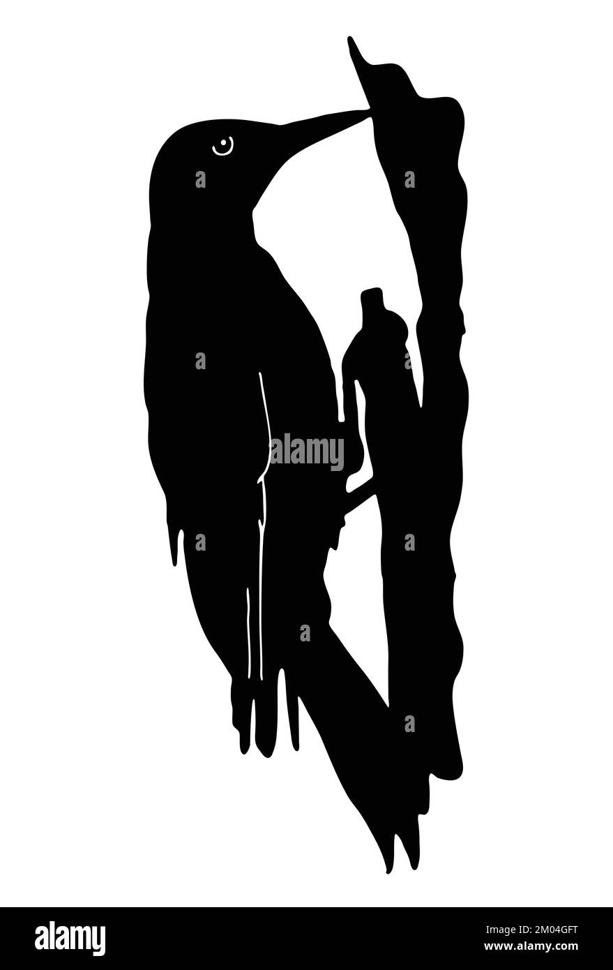 Pileated woodpecker hole Stock Vector Images - Alamy
