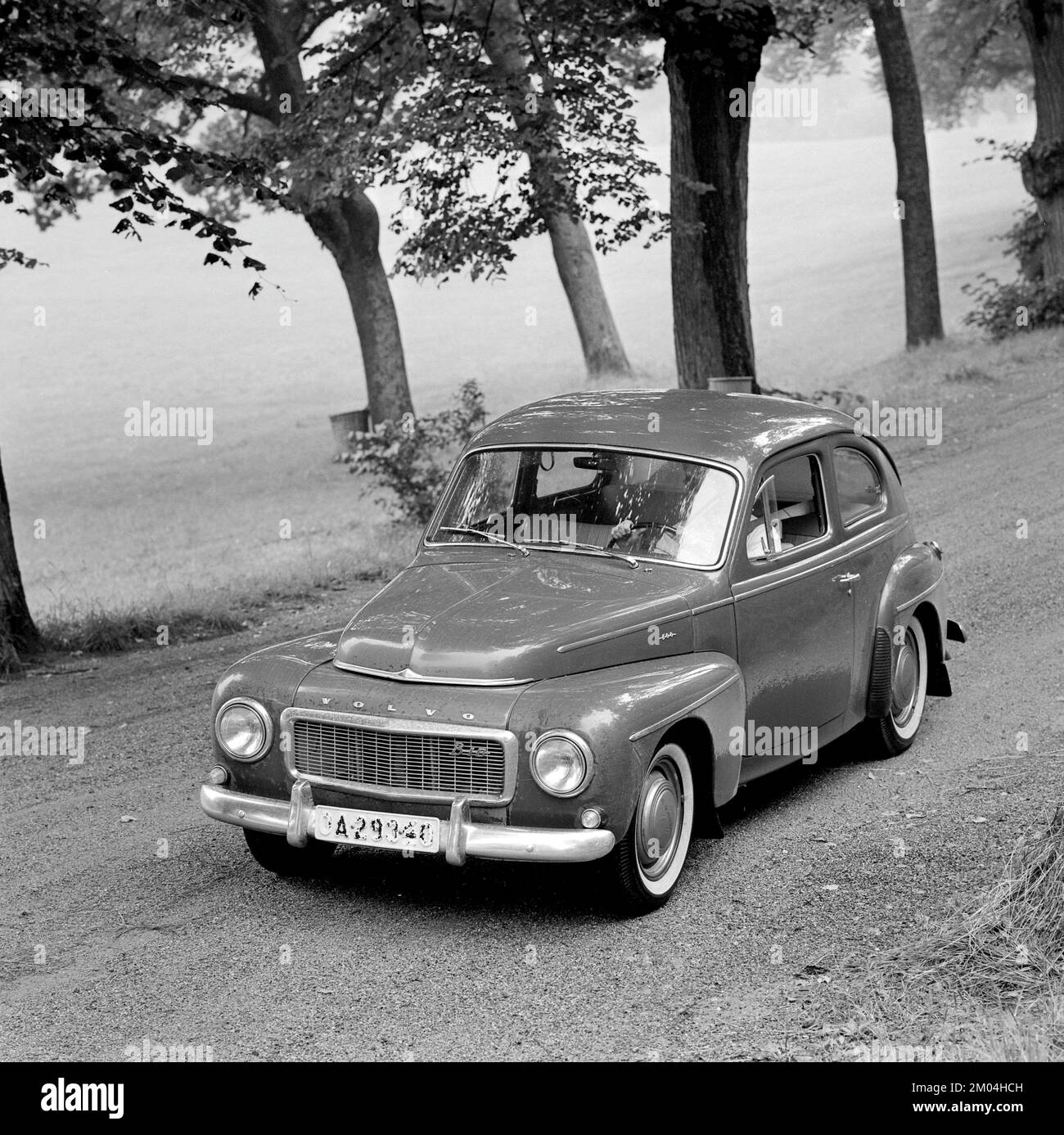 Volvo in the 1960s. The Volvo model PV544 and it's interior in the front seat. In total circa 440 000 cars of the model was made and had been in production since august 25 1958. The new stronger engine swas in place B18. Stock Photo