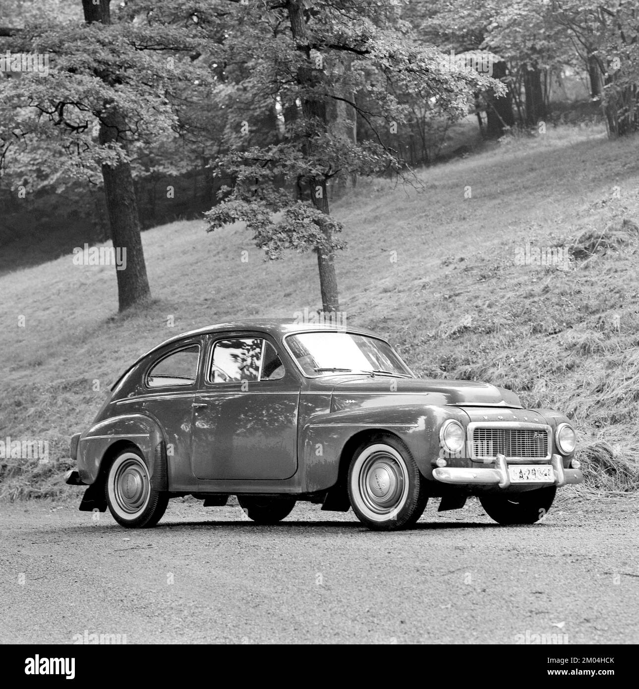 Volvo in the 1960s. The Volvo model PV544 and it's interior in the front seat. In total circa 440 000 cars of the model was made and had been in production since august 25 1958. The new stronger engine swas in place B18. Stock Photo
