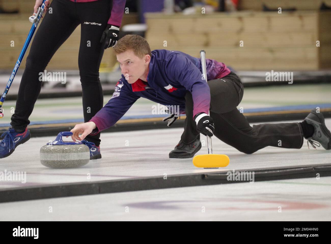 Dumfries, Scotland, 4 December 2022. Andrzej Augustyniak playing for