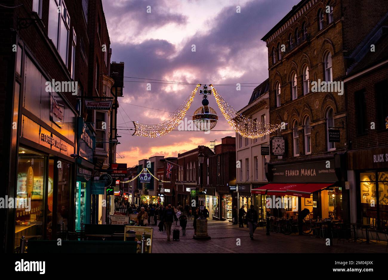 Christmas lights in windsor berkshire hires stock photography and