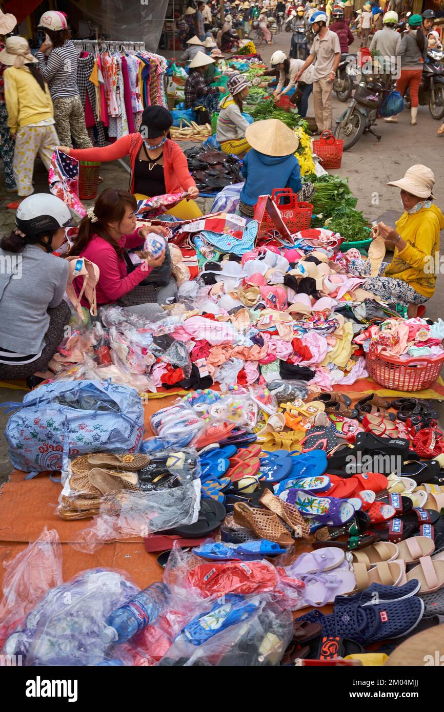 Morning Market in Hoi An Vietnam Stock Photo