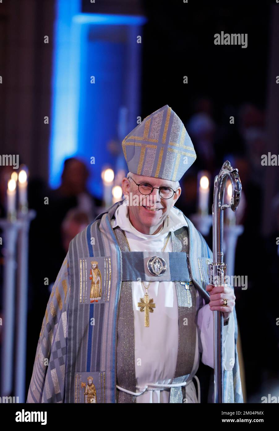 The new Archbishop Martin Modéus during his installation service held at Uppsala Cathedral in Uppsala, Sweden December 4, 2022Photo: Christine Olsson Stock Photo