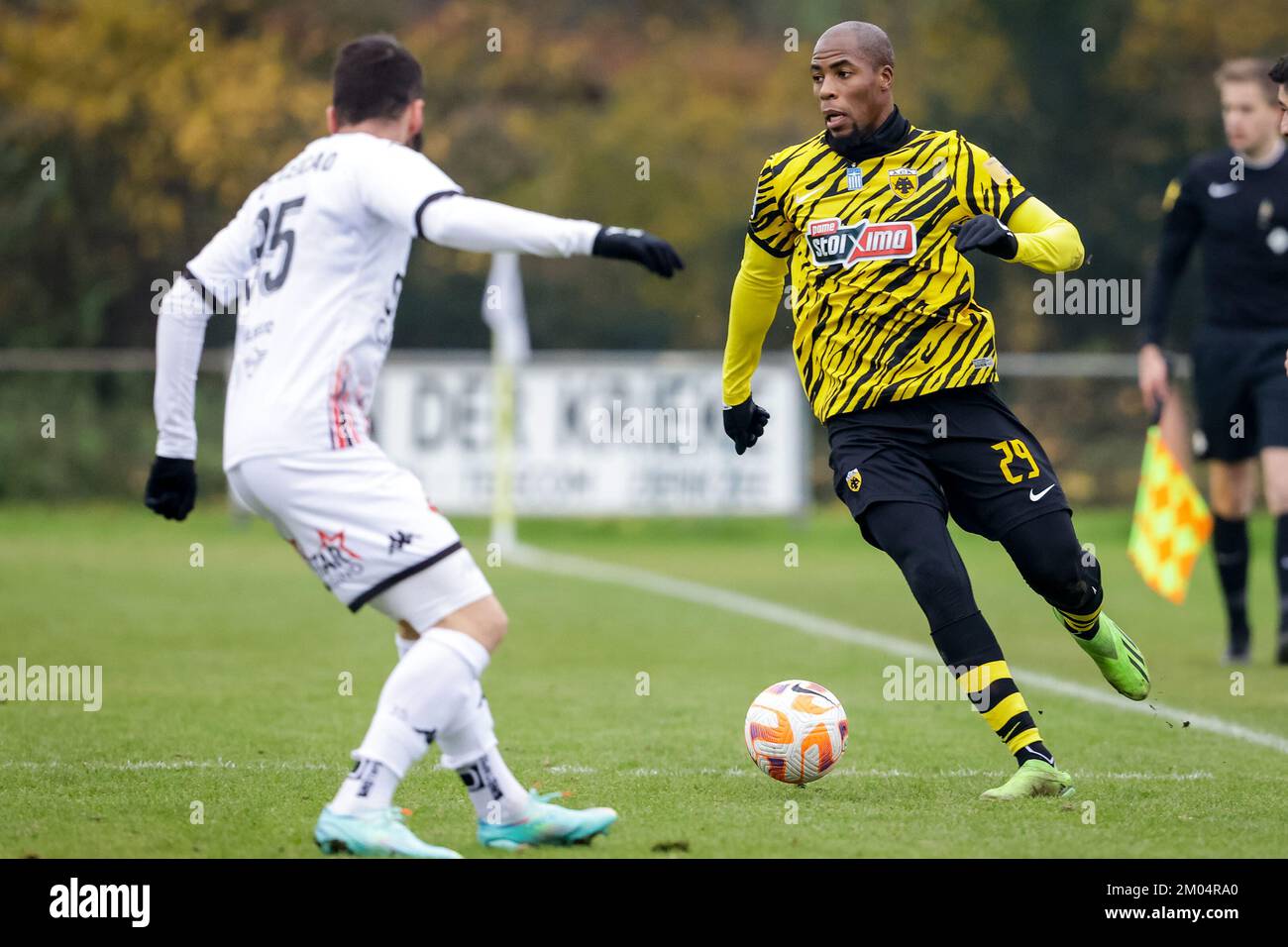 BURGH-HAAMSTEDE, NETHERLANDS - DECEMBER 4: Djibril Sidibe of AEK Athens during the Friendly match between AEK Athens and RFC Seraing at Sportpark van Zuijen on December 4, 2022 in Burgh-Haamstede, Netherlands (Photo by Broer van den Boom/Orange Pictures) Stock Photo