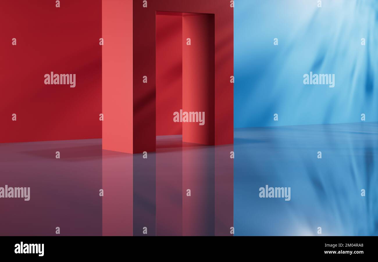 Abstract geometric interior structure, 3d rendering. Digital drawing ...