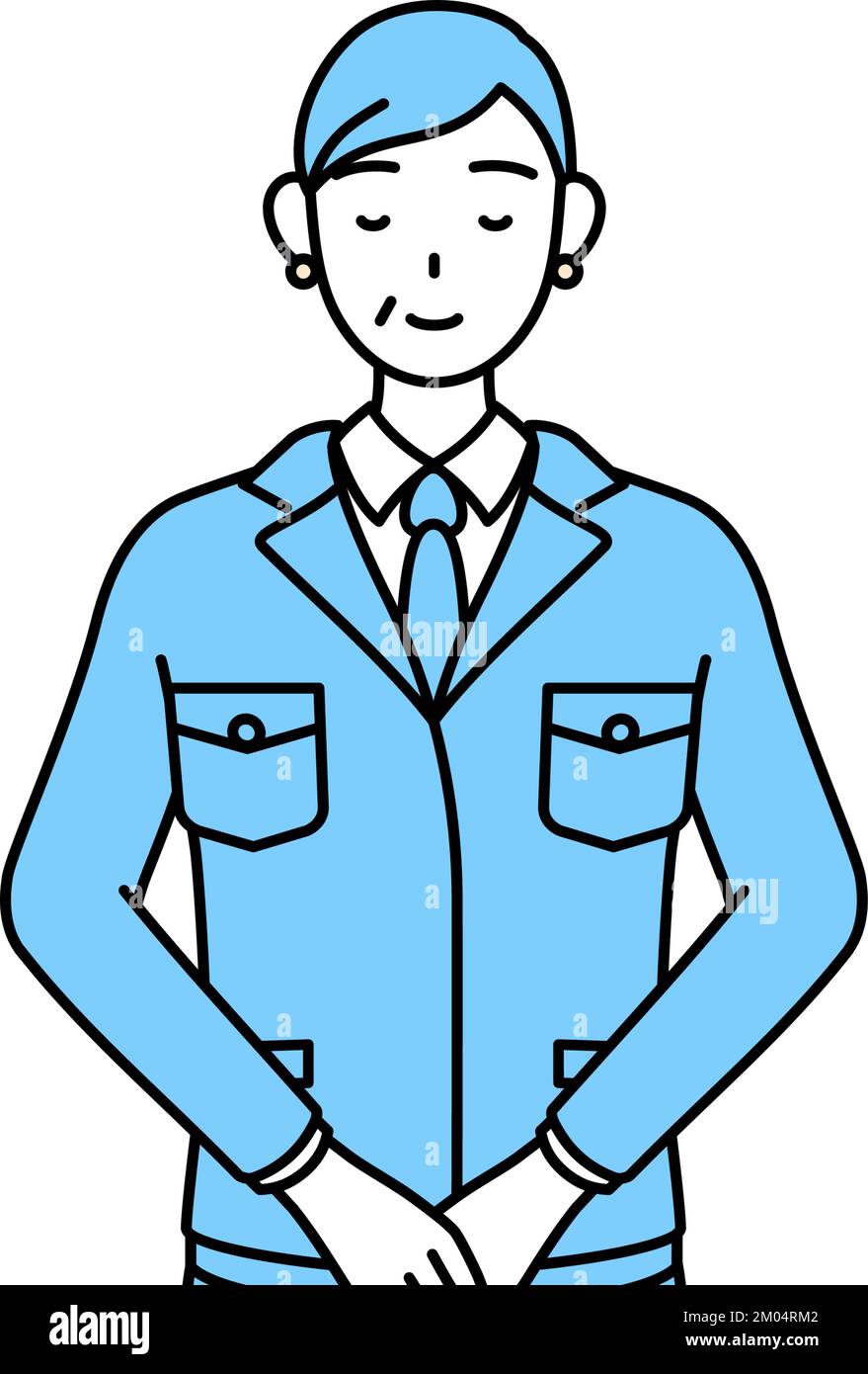 Management, managers, plant manager, a senior woman in work wear ...