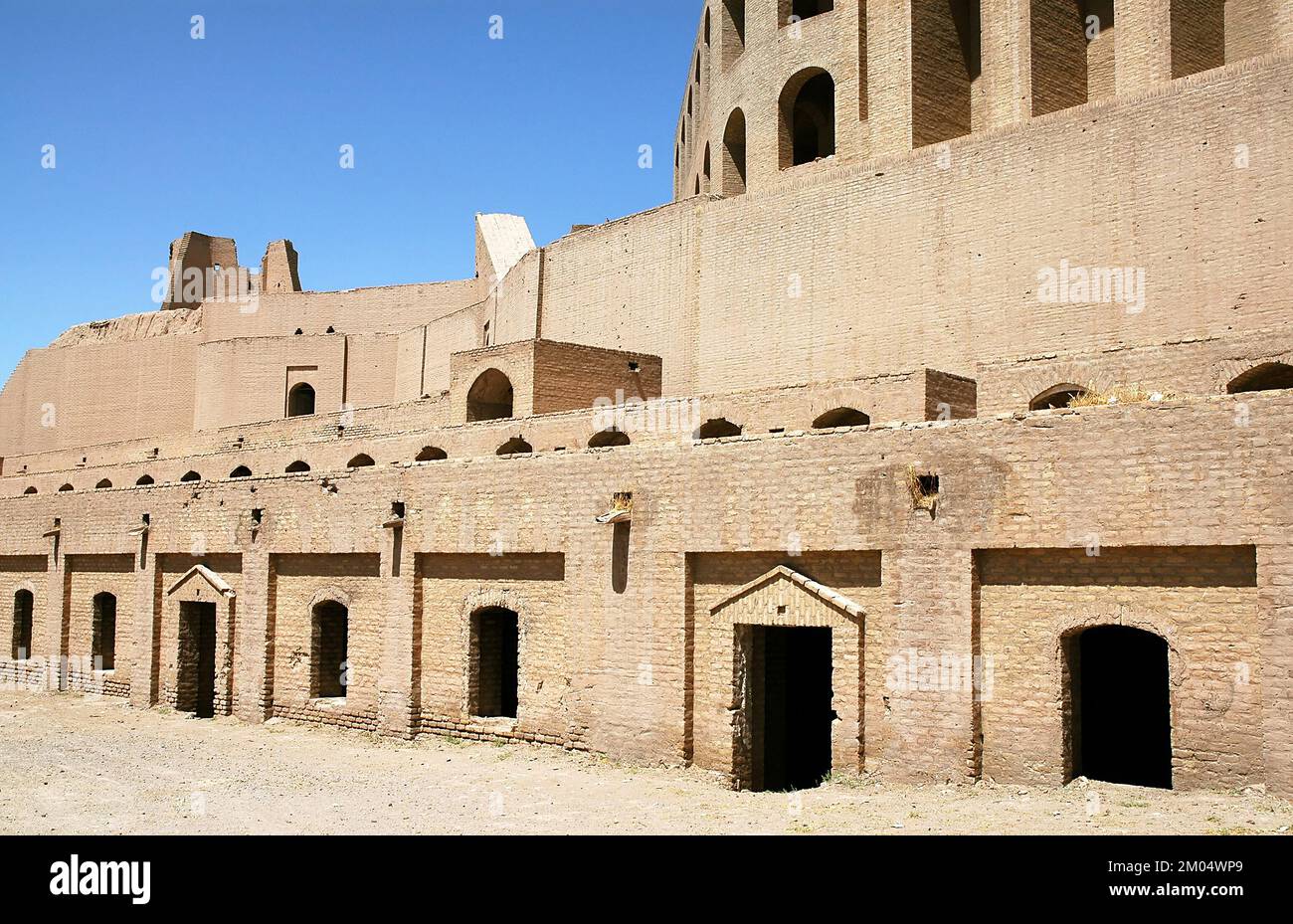 Herat Citadel in Herat, Afghanistan. The fort dates back to the 15th century. The castle was restored in the 1970s and a renovation completed in 2011. Stock Photo