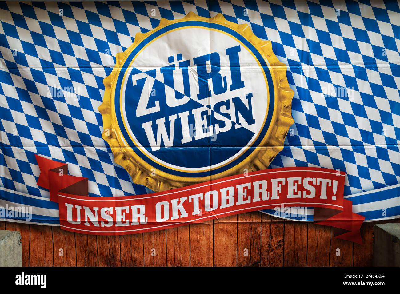 Zurich, Switzerland October 1, 2022 Zuri wiesn is a bier festival in