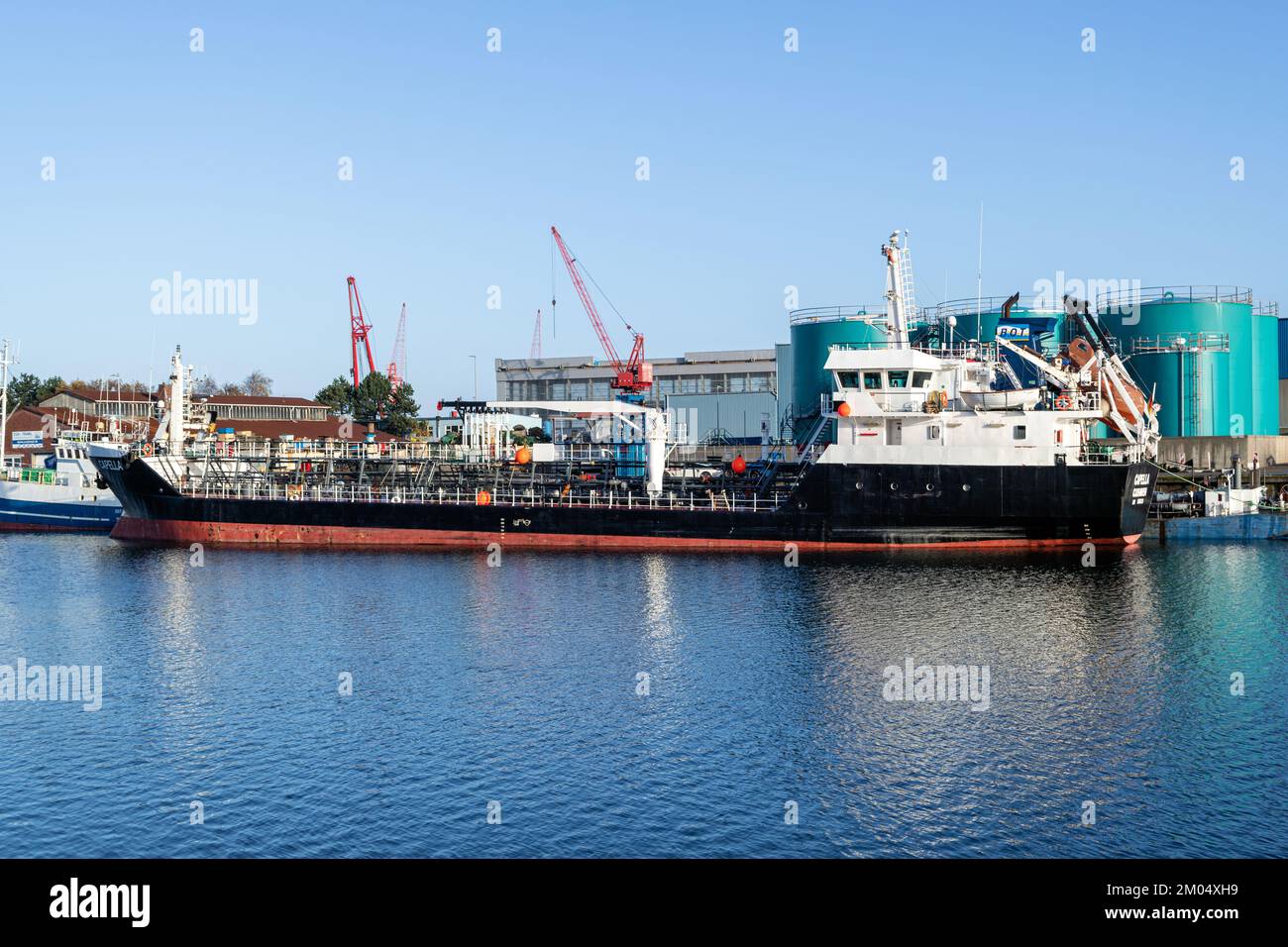 B.O.T. tanker Capella in the port of Cuxhaven, Germany Stock Photo