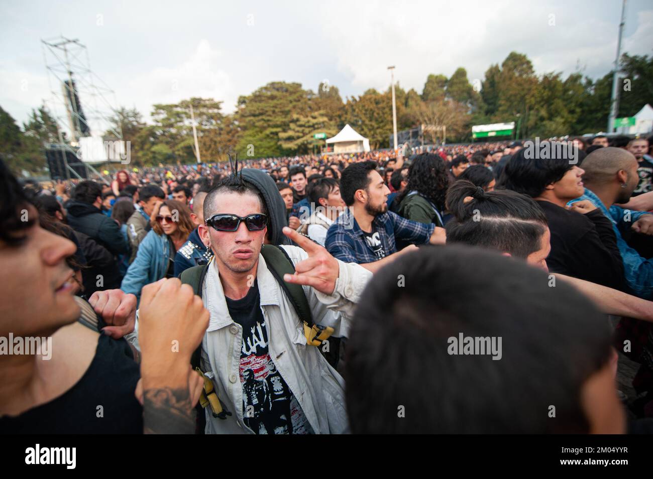 Bogota Colombia 03rd Dec 2022 Concertgoers Mosh pit During The bogota-colombia-03rd-dec-2022-concertgoers-mosh-pit-during-the