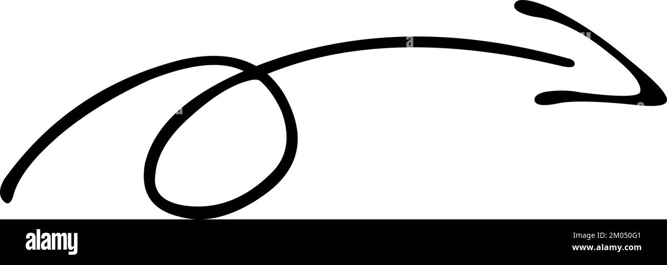 vector illustration of an arrow with a knot pointing right side Stock