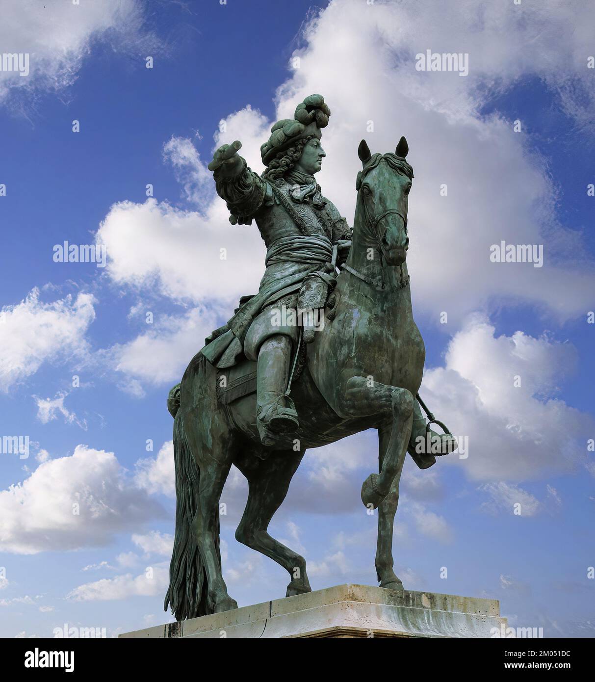 Paris France, Statue of Louis XIV at Palace of Versailles Stock Photo