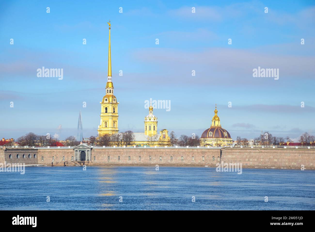 Spring morning at the Peter and Paul Fortress. Saint Petersburg, Russia Stock Photo