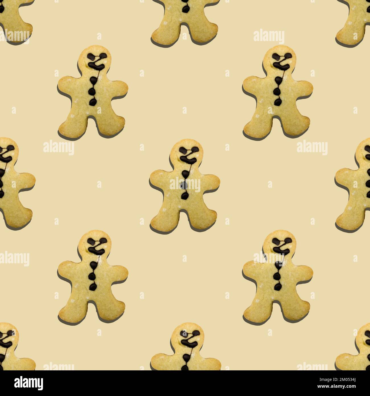 Seamless gingerbread man pattern hi-res stock photography and images ...
