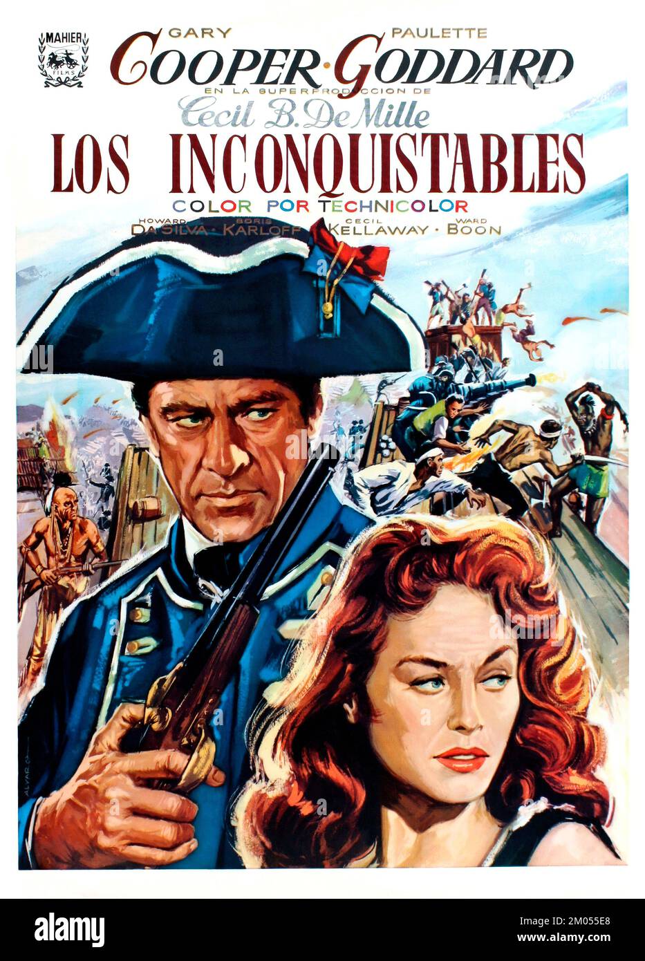 GARY COOPER and PAULETTE GODDARD in UNCONQUERED (1947), directed by