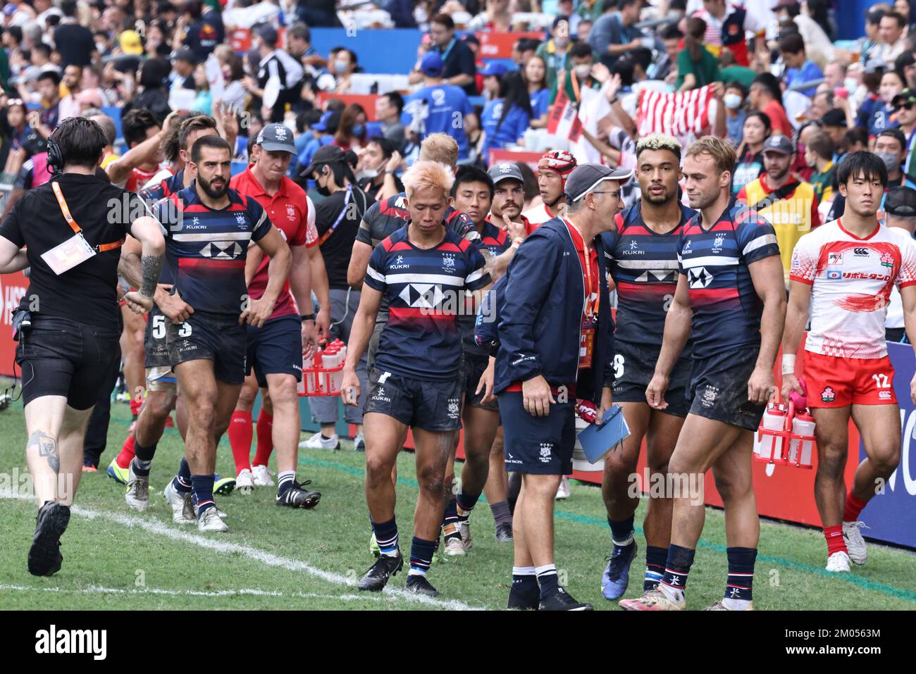 Alex Cheng Rugby ***FOR NON-COMMERCIAL USE ONLY*** Hong Kong players walk off the pitch ...