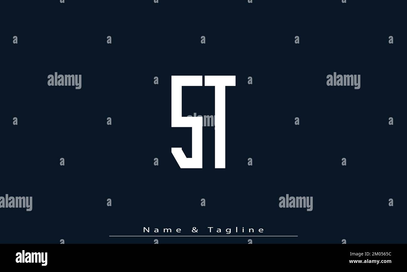 Alphabet letters Initials Monogram logo ST , TS Stock Vector Image ...