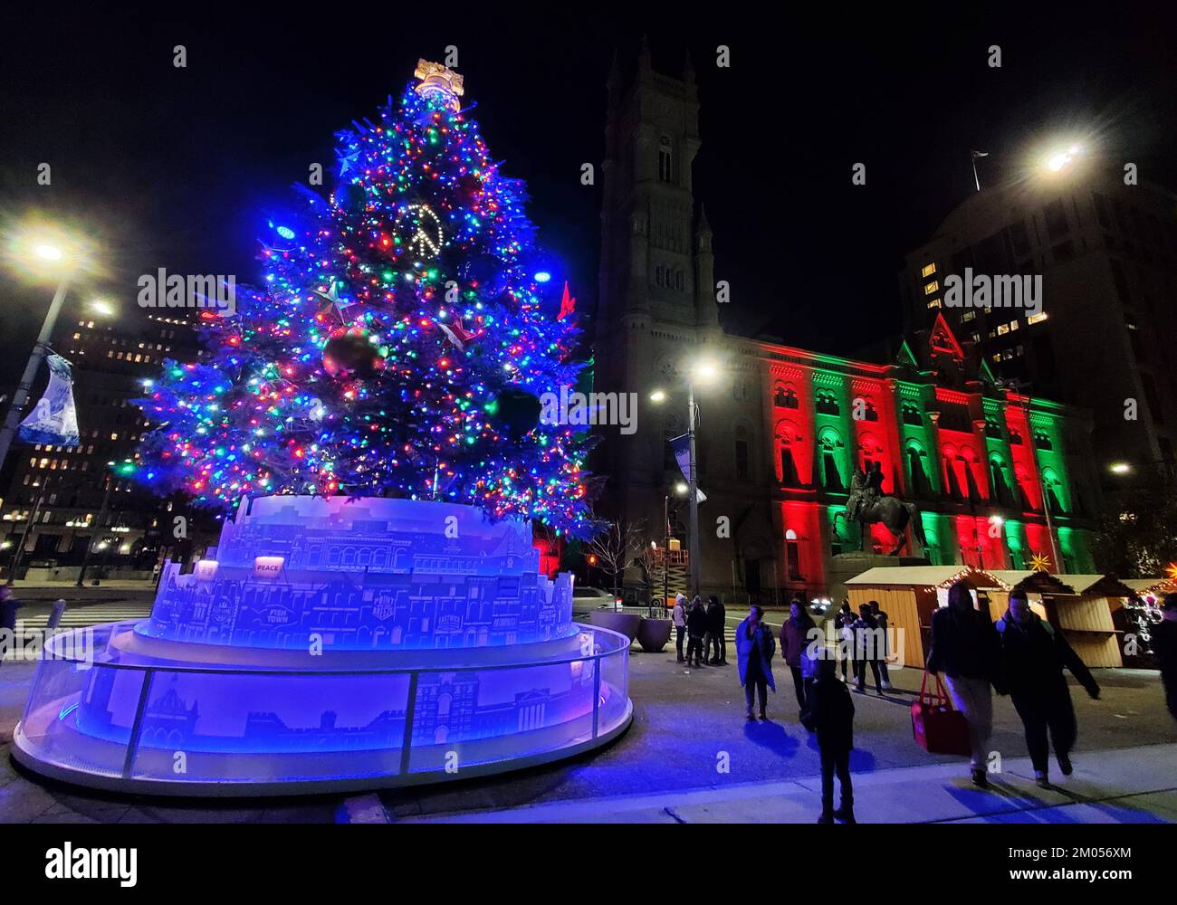 Philadelphia, Pennsylvania, U.S December 3, 2022 A large Christmas