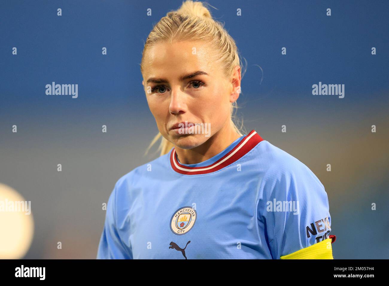 Alex Greenwood #5 of Manchester City during The FA Women's Super League match Manchester City Women vs Brighton & Hove Albion W.F.C. at Etihad Campus, Manchester, United Kingdom, 4th December 2022  (Photo by Conor Molloy/News Images) Stock Photo