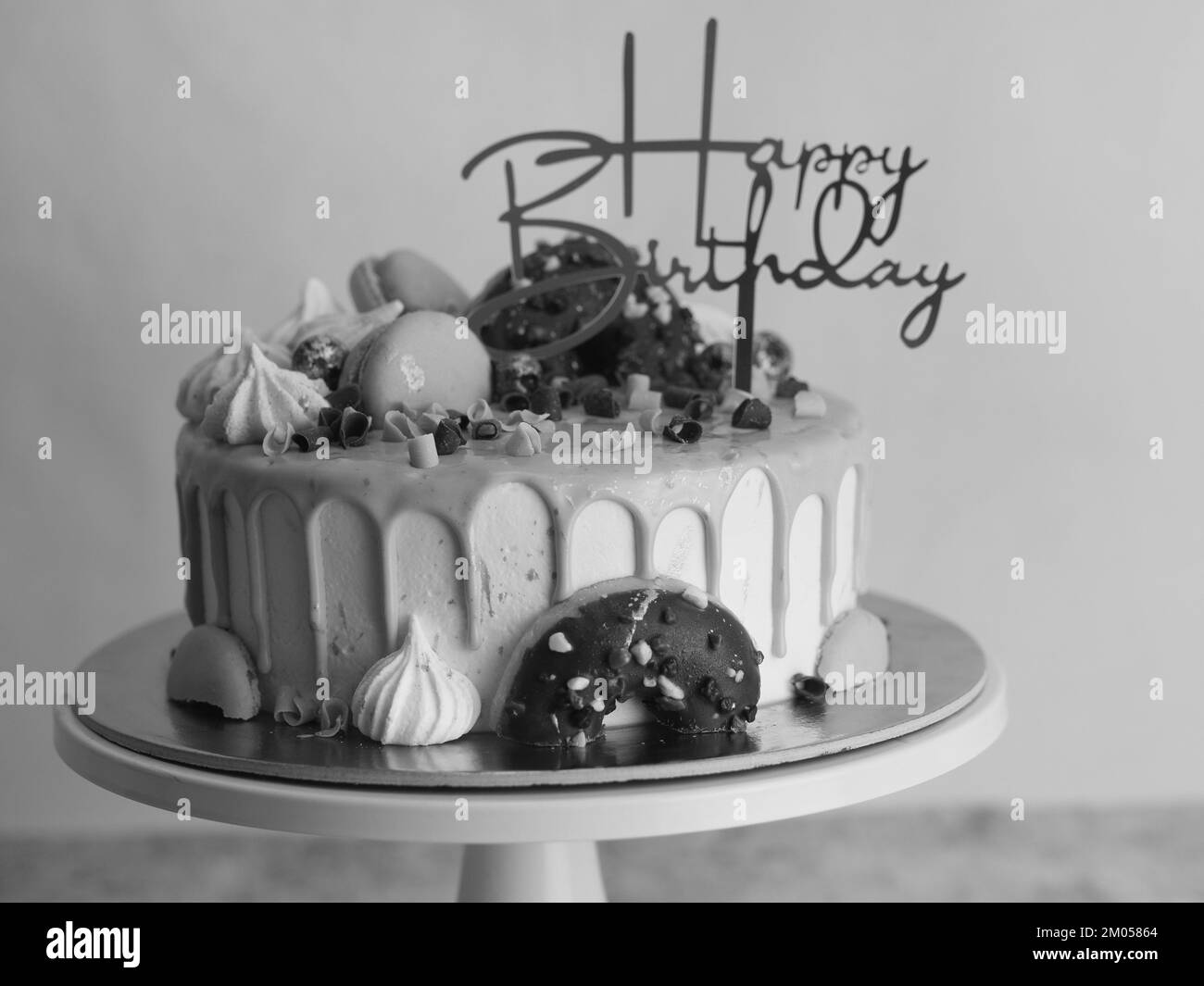 donuts meringue berries and sparkles topping on frosted icing drip ...