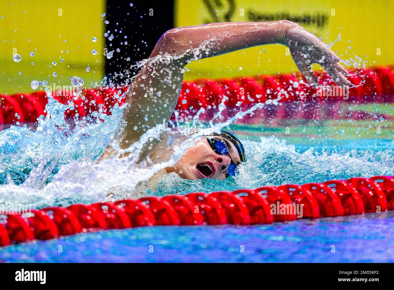 ROTTERDAM, NETHERLANDS - DECEMBER 4: Bas Takken competing in the Men, 400m Freestyle, Finals during the RQM Rotterdam Qualification Meet - Day 4 at Zwemcentrum Rotterdam on December 4, 2022 in Rotterdam, Netherlands (Photo by Jeroen Meuwsen/Orange Pictures) Stock Photo