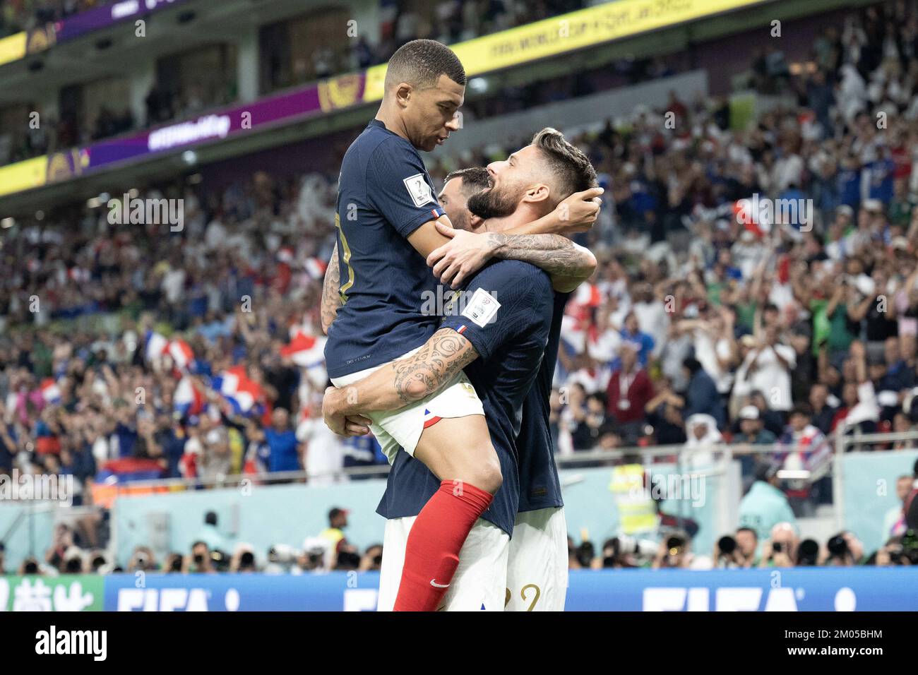 Doha, Qatar. 04th Dec, 2022. Olivier Giroud of France celebrates his ...