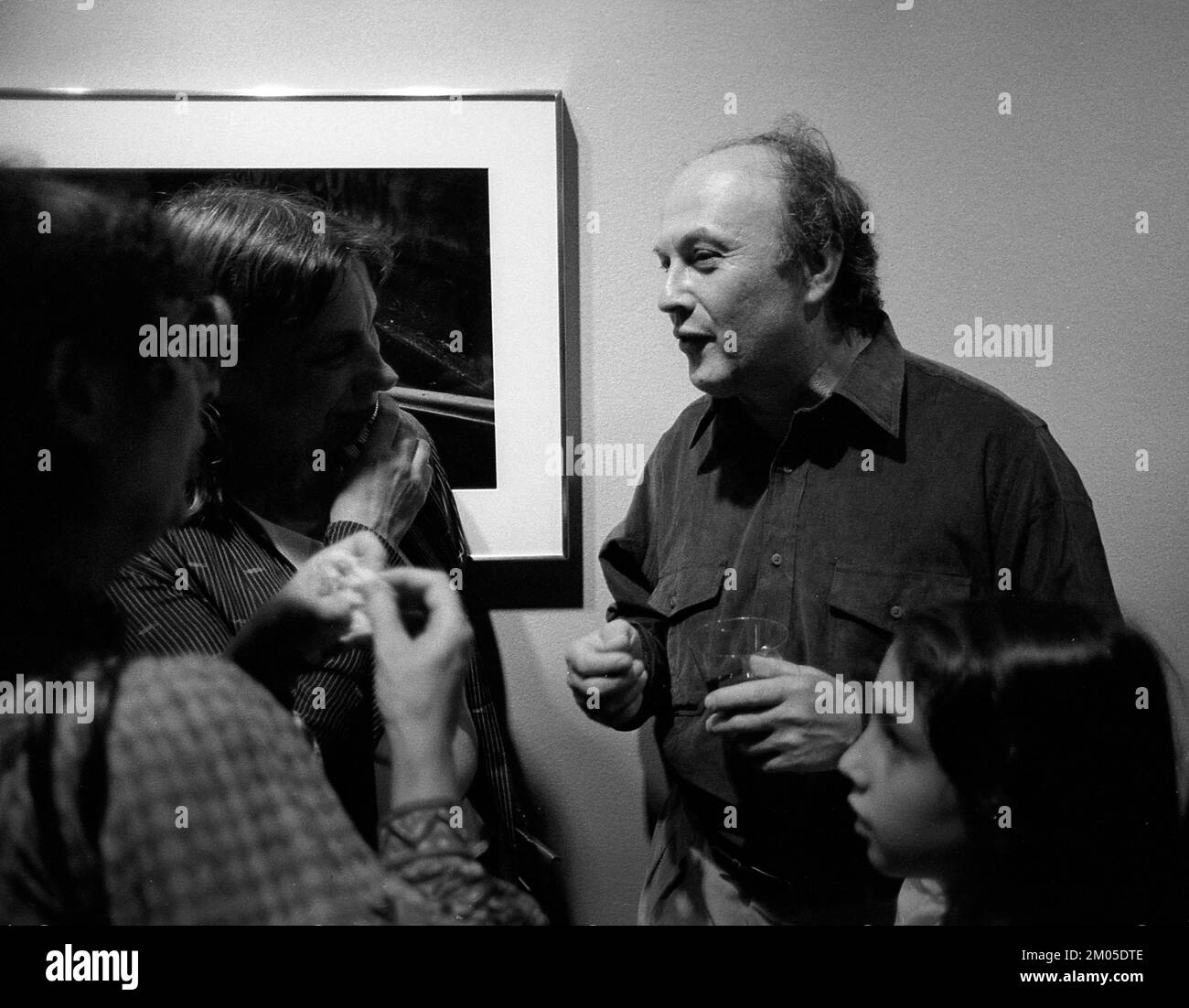 Bruce Davidson, American photographer during the opening of one of his