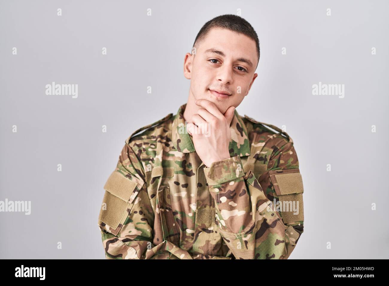 Proud man in military suit Stock Photo - Alamy