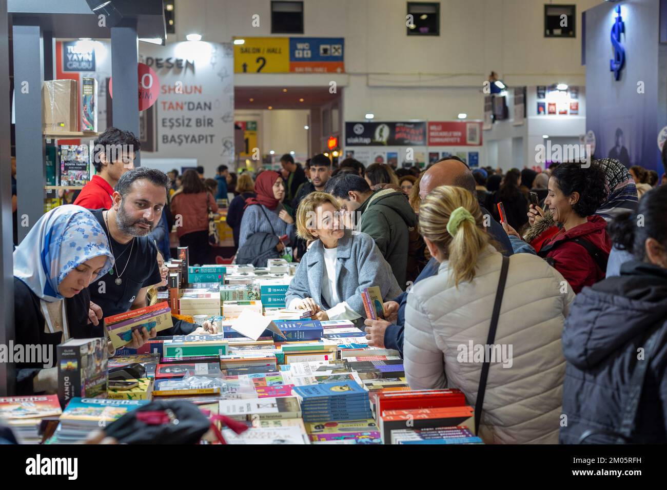 Istanbul, Turkey. December 4, 2022: The International Istanbul Book Fair opened its doors for the 39th time at TUYAP Istanbul Fair and Congress Center after the Covid-19 outbreak in Beylikduzu, Istanbul Turkiye on December 4, 2022. Organized by TUYAP, Tum FuarcÄ±lÄ±k YapÄ±m AS, in cooperation with the Turkish Publishers Association, the fair themed Book Returns to the City will continue until 11 December. (Credit Image: © Tolga Ildun/ZUMA Press Wire) Credit: ZUMA Press, Inc./Alamy Live News Stock Photo