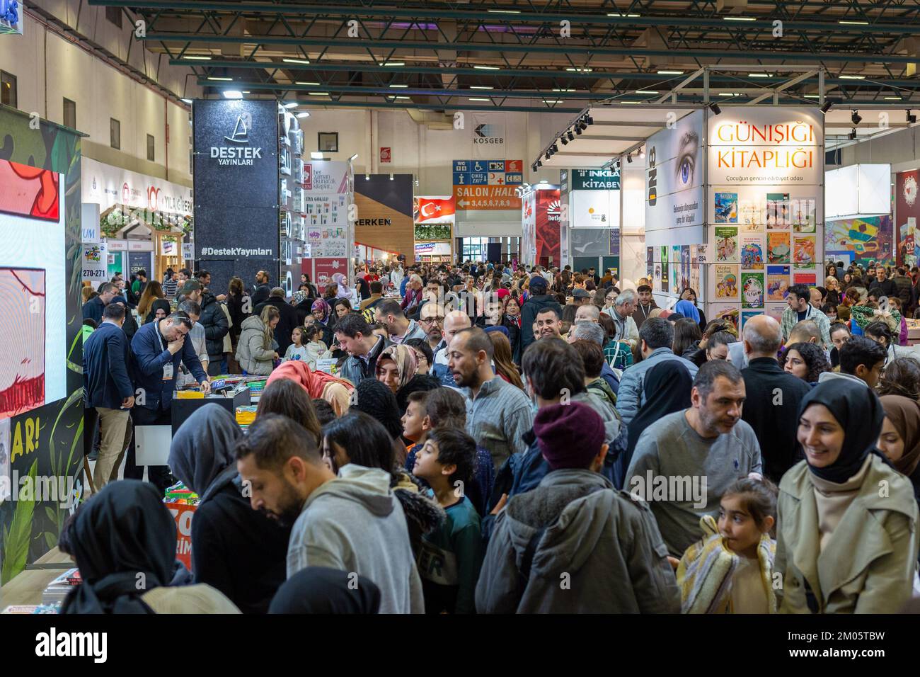 Istanbul, Turkey. December 4, 2022: The International Istanbul Book Fair opened its doors for the 39th time at TUYAP Istanbul Fair and Congress Center after the Covid-19 outbreak in Beylikduzu, Istanbul Turkiye on December 4, 2022. Organized by TUYAP, Tum FuarcÄ±lÄ±k YapÄ±m AS, in cooperation with the Turkish Publishers Association, the fair themed Book Returns to the City will continue until 11 December. (Credit Image: © Tolga Ildun/ZUMA Press Wire) Credit: ZUMA Press, Inc./Alamy Live News Stock Photo