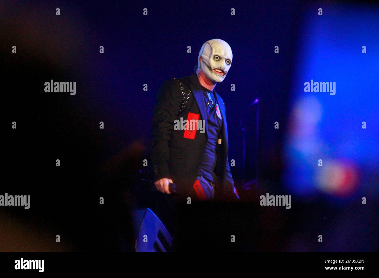 December 03, 2022, Toluca, Mexico: Corey Taylor lead vocalist of the   American band Slipknot performs on stage during  the second day of the Hell and Heaven Metal Fest at Foro Pegaso. On December 03, 2022 in Toluca, Mexico. (Photo by Carlos Santiago/ Eyepix Group) Stock Photo