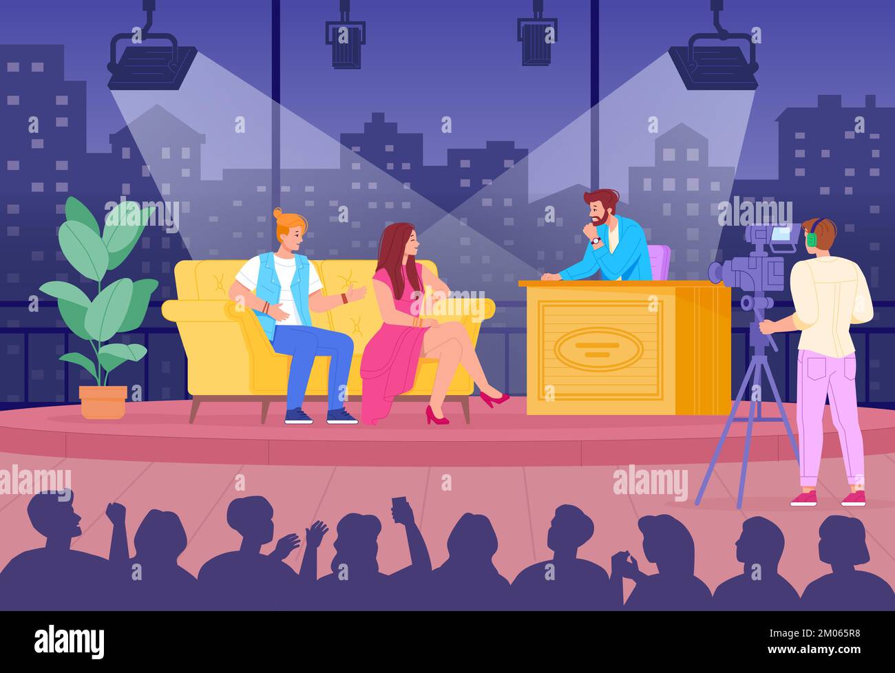 Late night studio audience Stock Vector Images Alamy