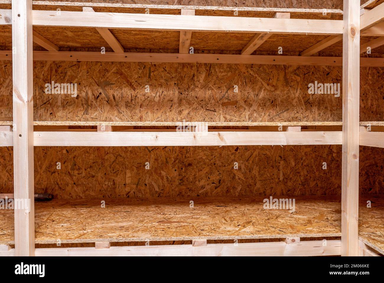 OSB racks, shelves are designed for storing things. Dressing room in
