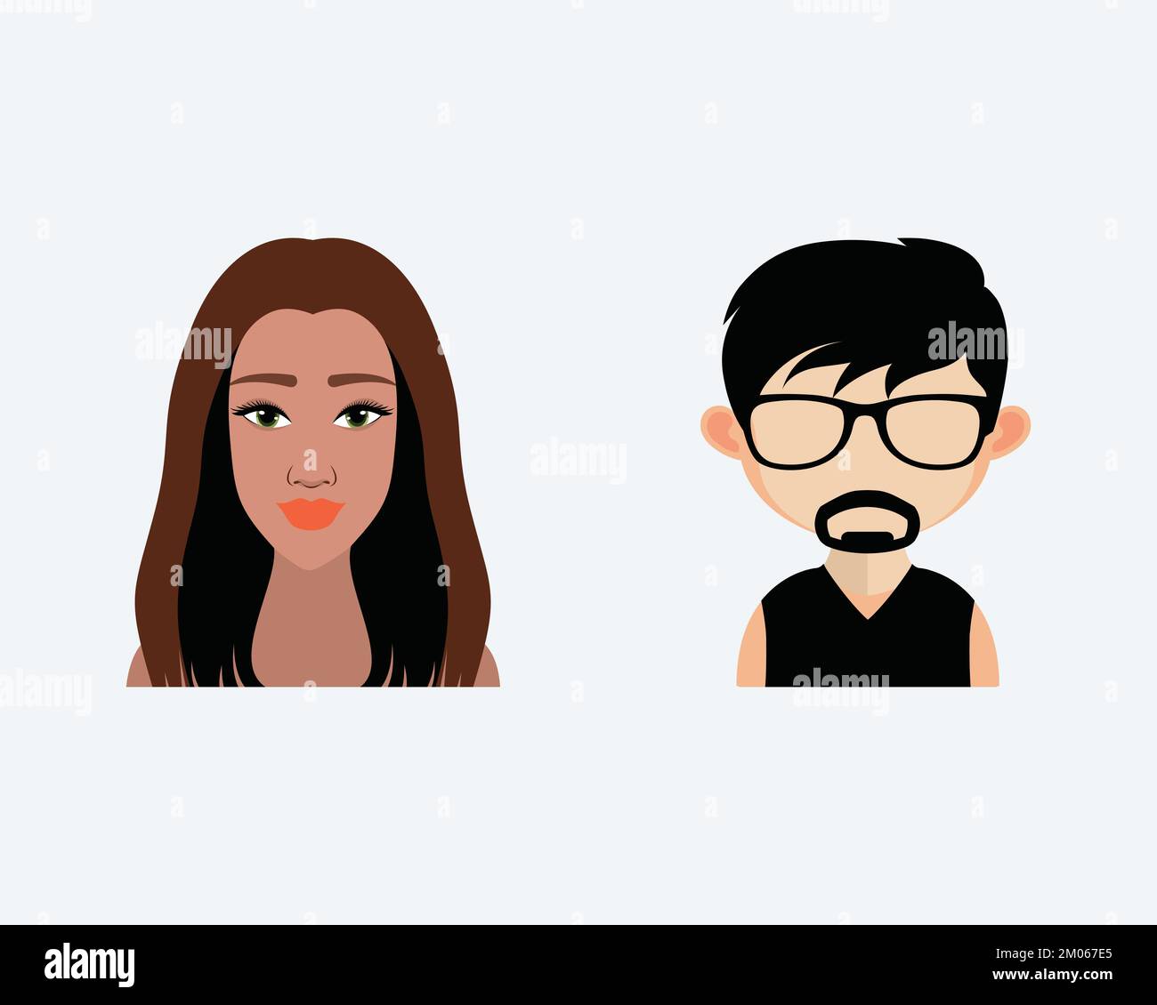 Minimalist people vector hi-res stock photography and images - Alamy
