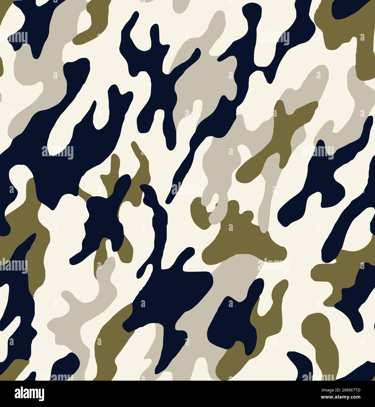 Seamless Army Camouflage, Colored Military Background Ready for Textile Prints. Stock Photo
