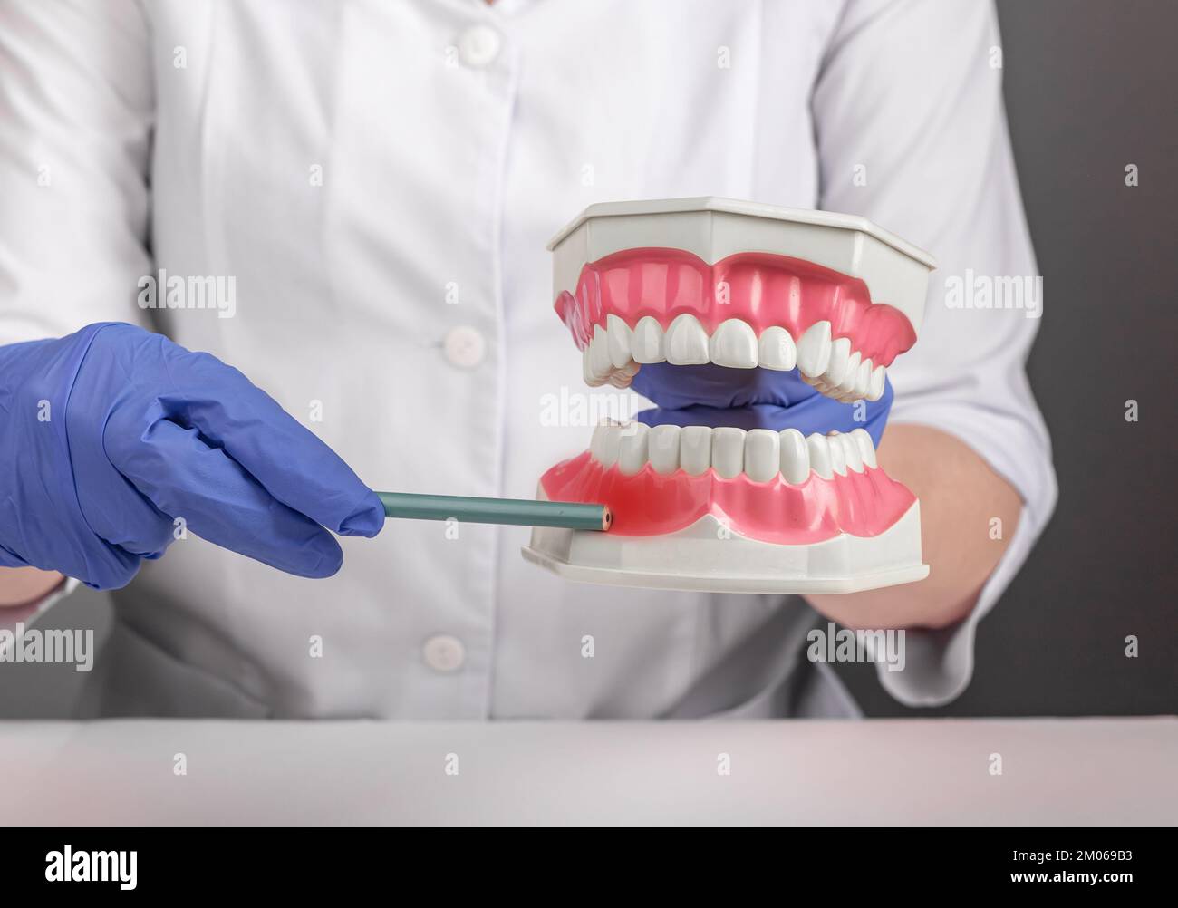 Gum inflammation, pain. Dental disease, abscess, bleeding concept. High