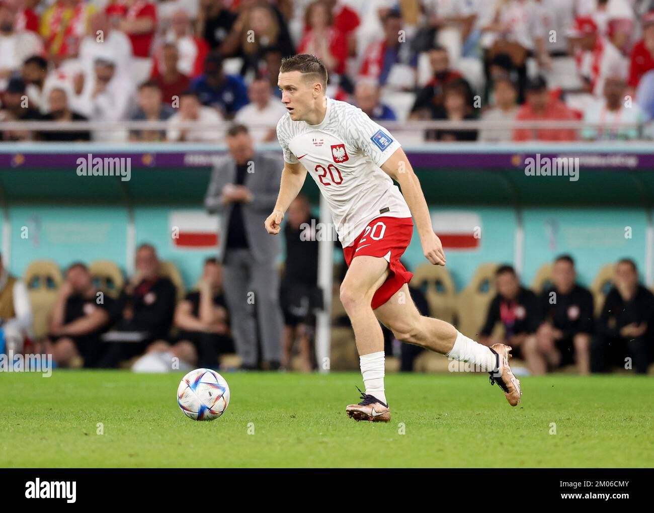 Piotr Zielinski of Poland during the FIFA World Cup 2022, Round of 16 football match between France and Poland on December 4, 2022 at Al Thumama Stadium in Doha, Qatar - Photo Jean Catuffe / DPPI Stock Photo
