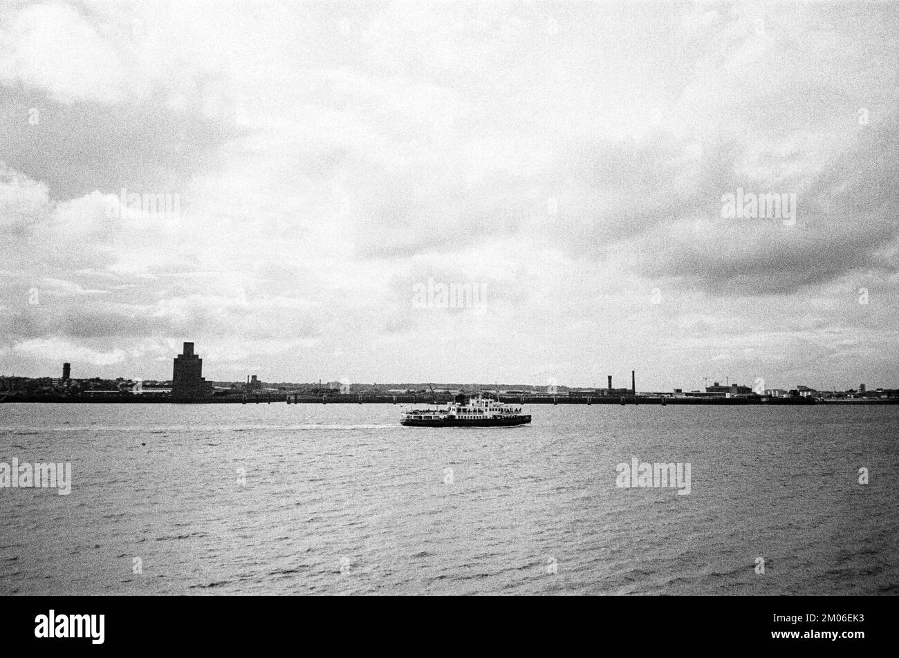Passenger Ferry on the river Mersey, Pier Head, Mann Island, Liverpool, England, United Kingdom. Stock Photo